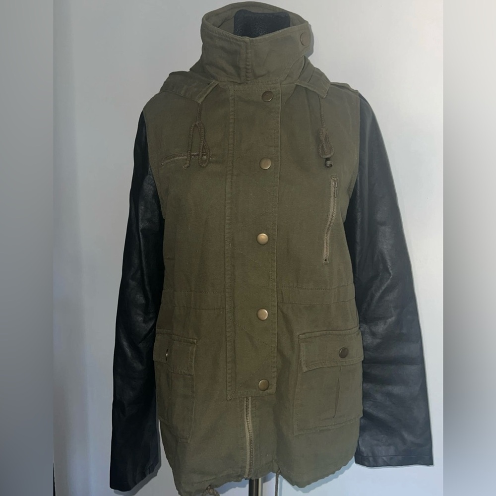 Sound & Matter Green and Black Utility Jacket
